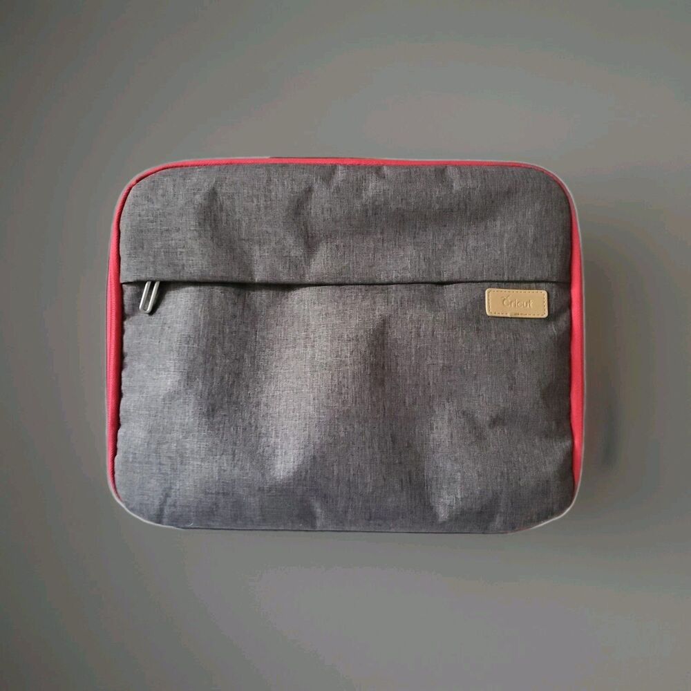 Cricut Case Gray Padded Carry Easy Press 15"x10" SHOULDER STRAP LOOP CUT OFF